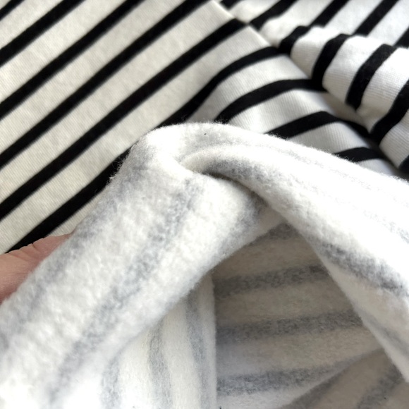 ZARA balloon long sleeve black and white stripped sweatshirt | SZ Small - Picture 8 of 12